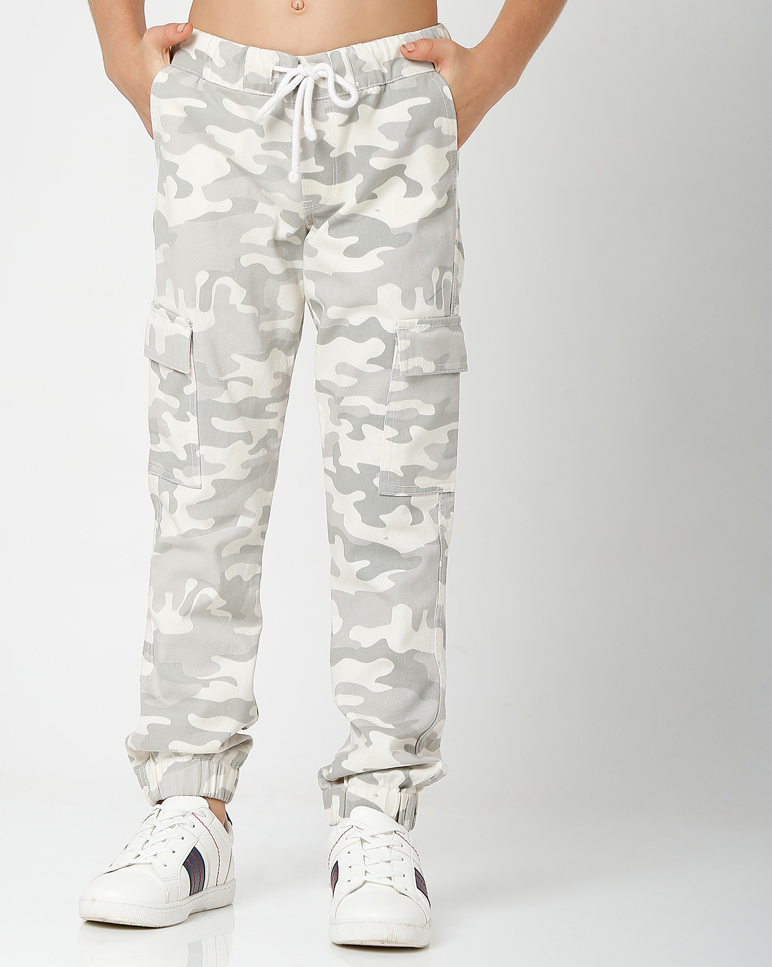 GAS KIDS Boys Camouflage Grey Trouser